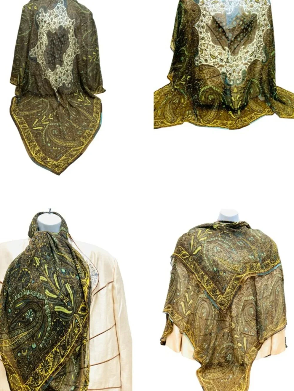 Vintage ETRO 100% Silk Chiffon Lg 44